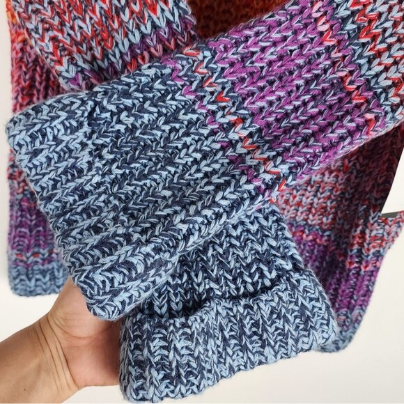 Chelsea & Theodore Multicolor Knit Cowl Neck Sweater Size L - Picture 5 of 16